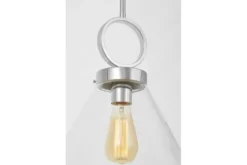 Lampada moderna a sospensione cromo con anello FERMINI