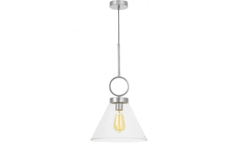 Lampada moderna a sospensione cromo con anello FERMINI