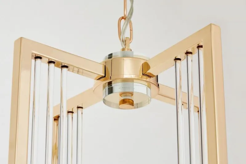 Lampada moderna a sospensione oro e vetro MANHATTAN W1