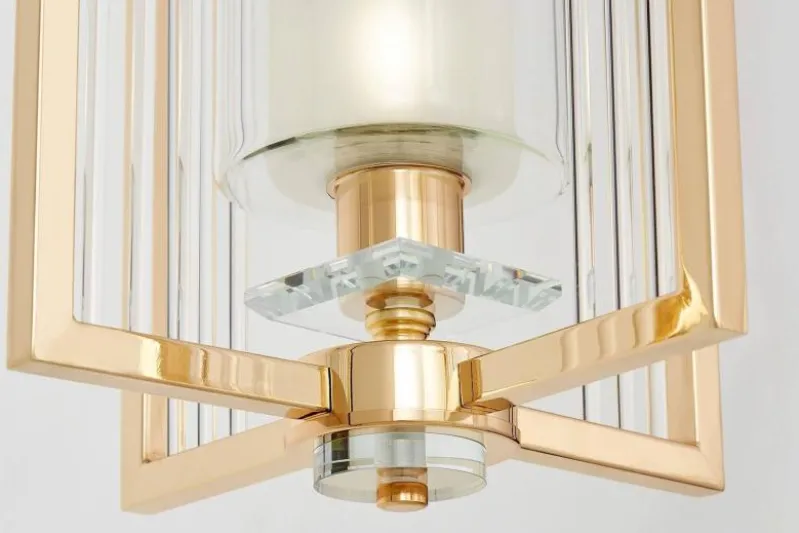 Lampada moderna a sospensione oro e vetro MANHATTAN W1