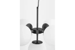 Lampadario a bocce bianche 5 luci nero STELVIO W5