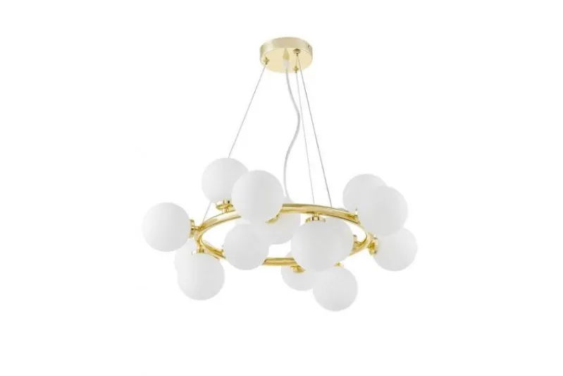 Lampadario a sfera circolare oro MARSIADA W15