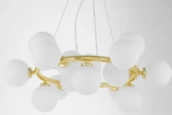 Lampadario a sfera circolare oro MARSIADA W15