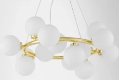 Lampadario a sfera circolare oro MARSIADA W15