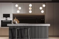 Lampadario a sfera 3 luci oro caldo STELVIO W3