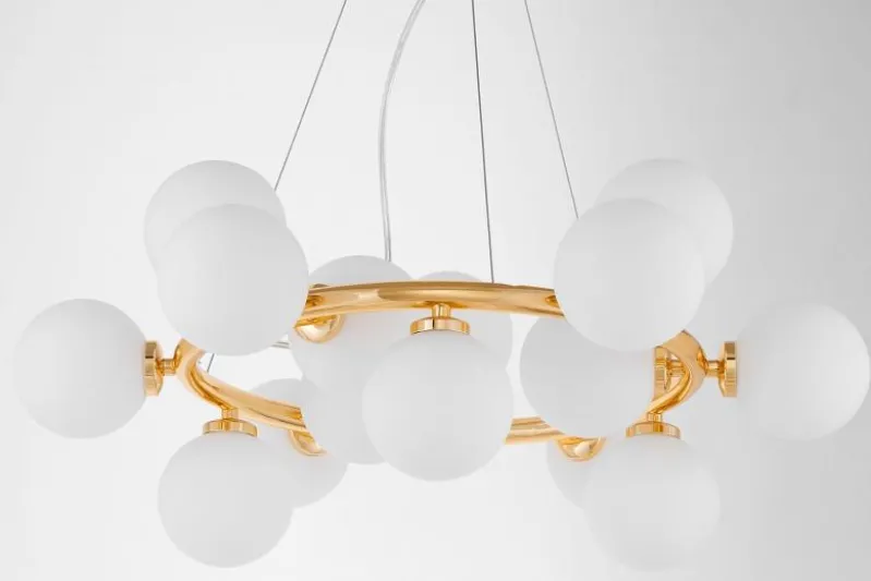 Lampadario a sfera oro caldo 15 luci MARSIADA W15