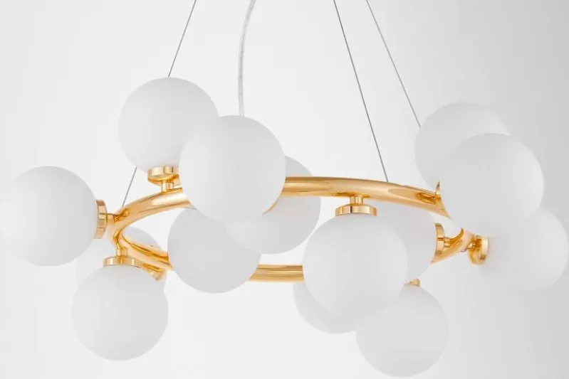 Lampadario a sfera oro caldo 15 luci MARSIADA W15