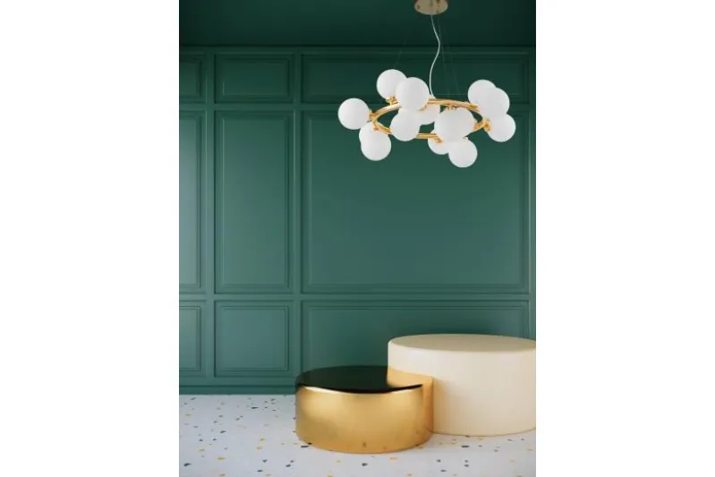 Lampadario a sfera oro caldo 15 luci MARSIADA W15