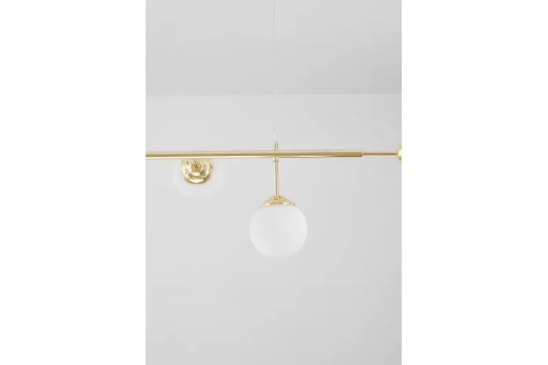 Lampadario a sfera oro con 2 attacchi a soffitto FINO W6