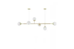 Lampadario a sfera oro con 2 attacchi a soffitto FINO W6