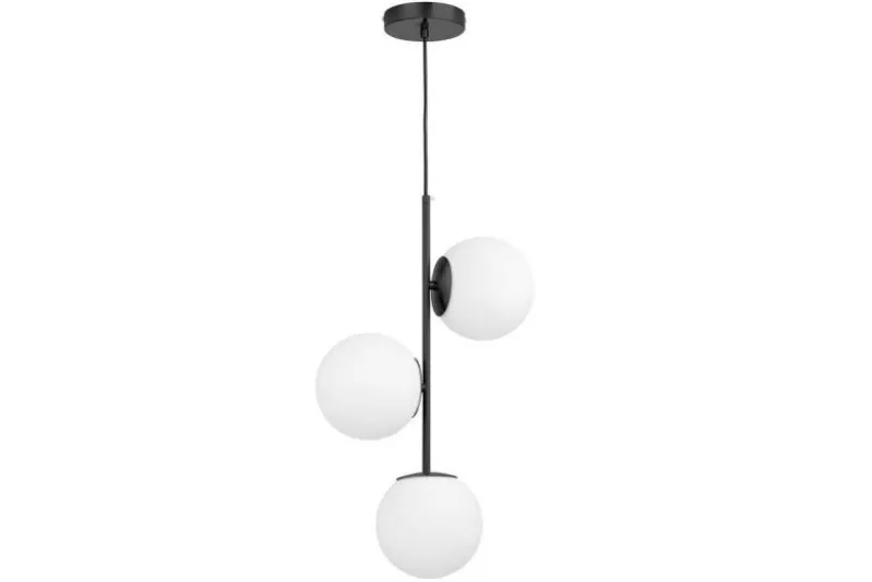 Lampadario a sfere 3 punti luce nero STELVIO W3