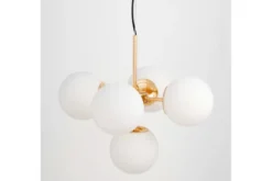 Lampadario a sospensione a sfera 5 luci oro caldo STELVIO W5