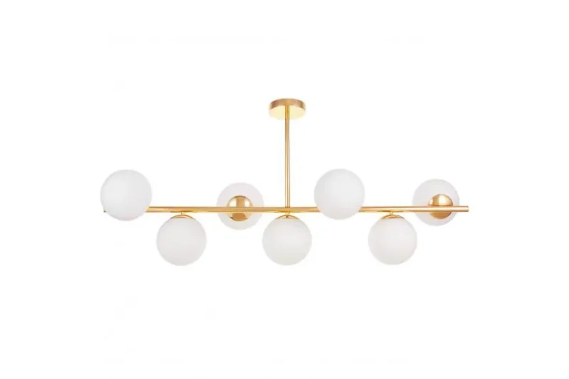 Lampadario a sospensione a sfera oro caldo FREDICA W7