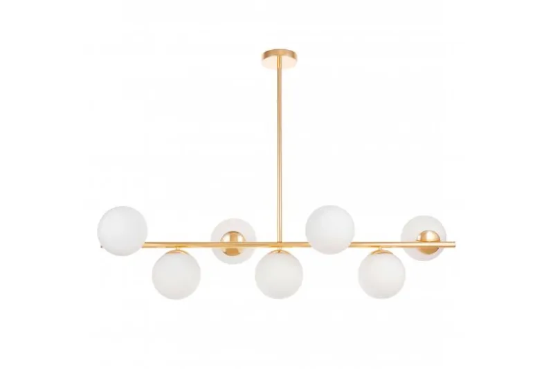 Lampadario a sospensione a sfera oro caldo FREDICA W7