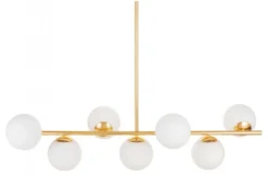 Lampadario a sospensione a sfera oro caldo FREDICA W7