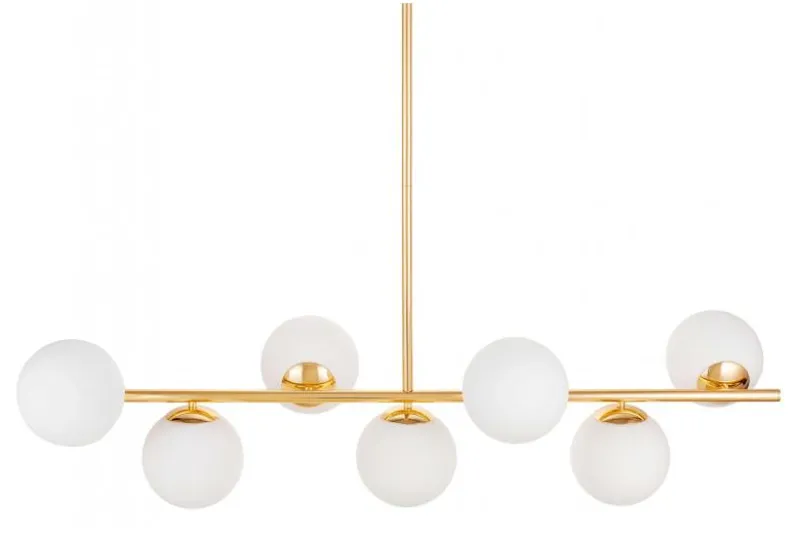 Lampadario a sospensione a sfera oro caldo FREDICA W7