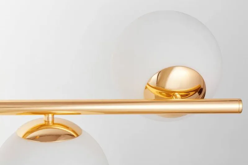Lampadario a sospensione a sfera oro caldo FREDICA W7
