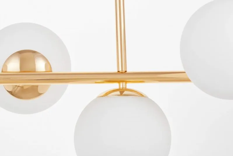 Lampadario a sospensione a sfera oro caldo FREDICA W7