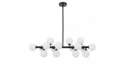 Lampadario a sospensione a sfere con barra nera PETRICA W16