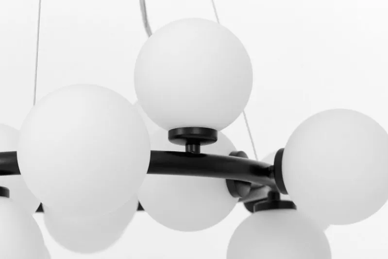 Lampadario a sospensione a sfere nero MARSIADA W15