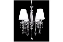 Lampadario a sospensione classico di cristallo Alessia W4 Bianco