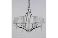 Lampadario a sospensione classico di metallo cromato e cristalli VALENTINA W6