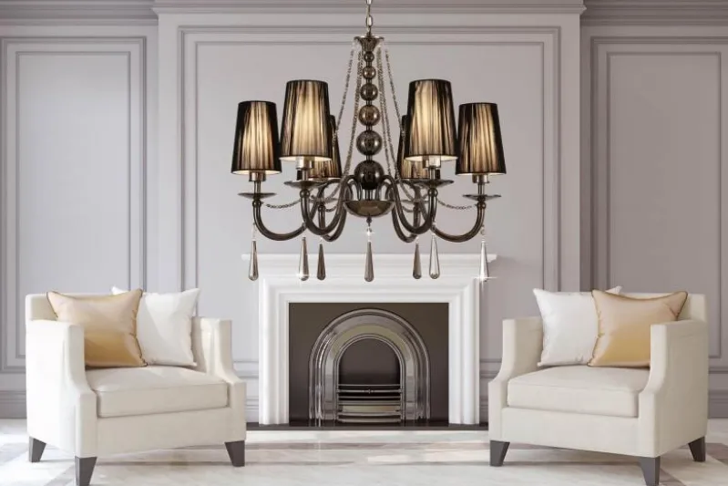 Lampadario a sospensione classico FABIONE W6 Nero