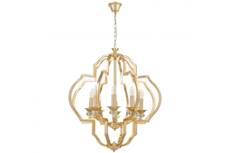 Lampadario a sospensione classico vintage CESARO W8 Oro