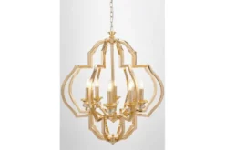 Lampadario a sospensione classico vintage CESARO W8 Oro