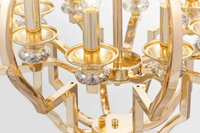 Lampadario a sospensione classico vintage CESARO W8 Oro