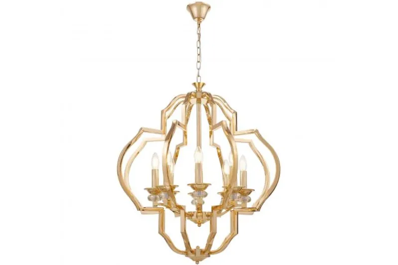 Lampadario a sospensione classico vintage CESARO W8 Oro