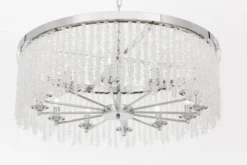 Lampadario a sospensione con cristalli cromato BALMENA D80