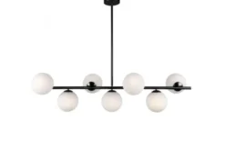 Lampadario a sospensione di design moderno FREDICA W7 Nero