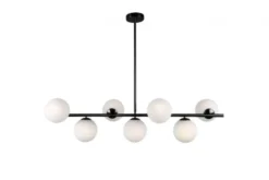 Lampadario a sospensione di design moderno FREDICA W7 Nero