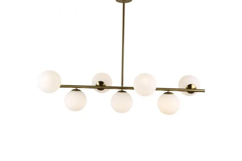 Lampadario a sospensione di design moderno FREDICA W7 Ottone