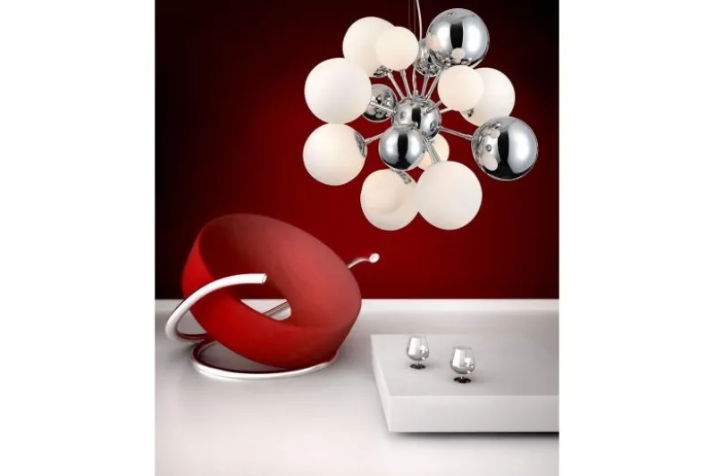 Lampadario a sospensione di design moderno 10 luci a sfere in vetro GALAKSIDA W10