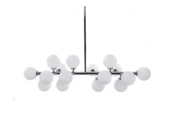 Lampadario a sospensione di design moderno 16 luci a sfere in vetro PETRICA W16 Cromo