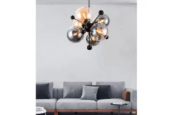 Lampadario a sospensione di design moderno 6 luci a sfere in vetro AFRODIS W6