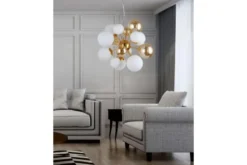 Lampadario a sospensione di design moderno 10 luci a sfere in vetro GALAKSIDA W10 Oro