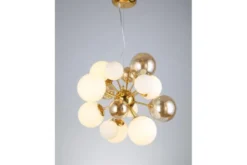 Lampadario a sospensione di design moderno 10 luci a sfere in vetro GALAKSIDA W10 Oro