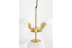 Lampadario a sospensione di design moderno 5 luci a sfere STELVIO W5 Ottone