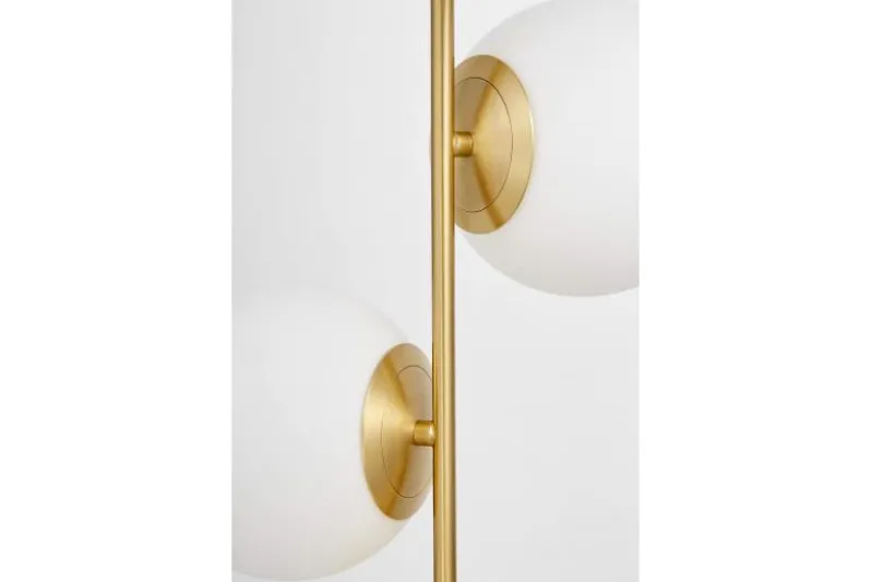 Lampadario a sospensione di design moderno 4 luci a sfere STELVIO W4 Ottone