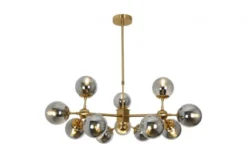 Lampadario a sospensione di design moderno 12 luci a sfere ZODIAK W12 Ottone