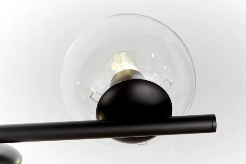 Lampadario a sospensione di design moderno sfere in vetro FREDICA W7 Nero
