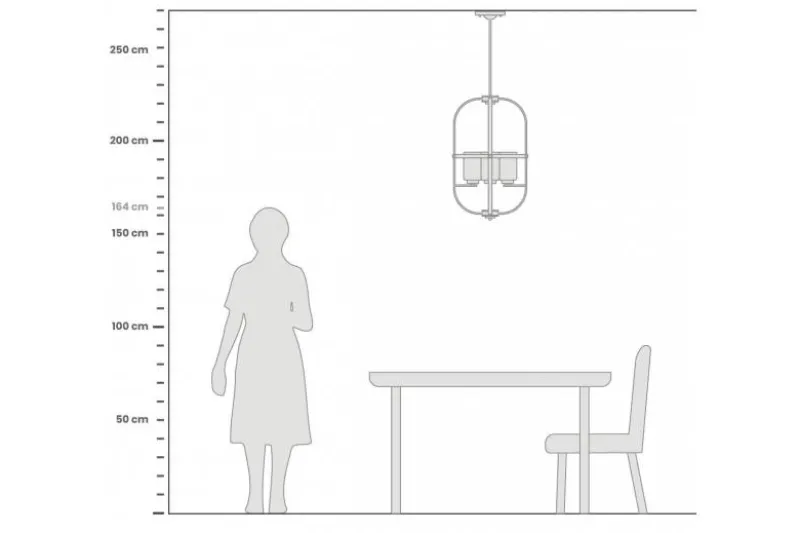 Lampadario a sospensione di metallo in colore nero con ottone MONTEREY W4