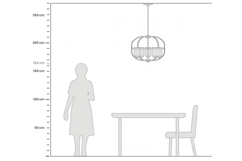 Lampadario a sospensione di metallo in colore nero con ottone MONTEREY W5