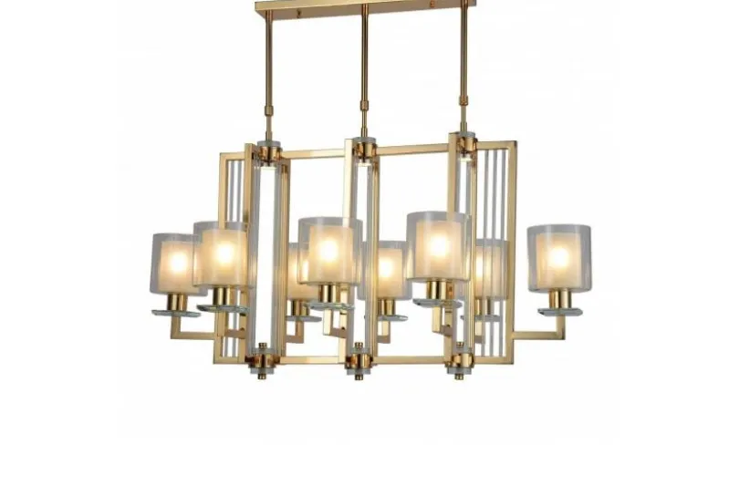 Lampadario a sospensione moderno di metallo colore oro MANHATTAN PRO