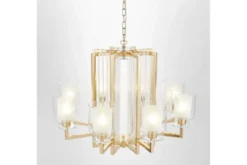 Lampadario a sospensione moderno di metallo colore oro MANHATTAN W8
