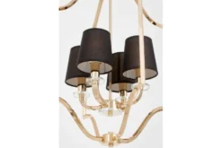 Lampadario a sospensione moderno nero e dorato ORLANDO W4