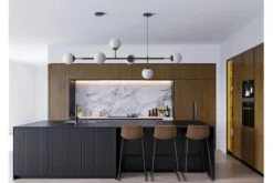 Lampadario a sospensione nero 2 attacchi a soffitto 6 sfere FINO W6